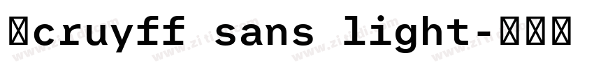 用cruyff sans light字体转换